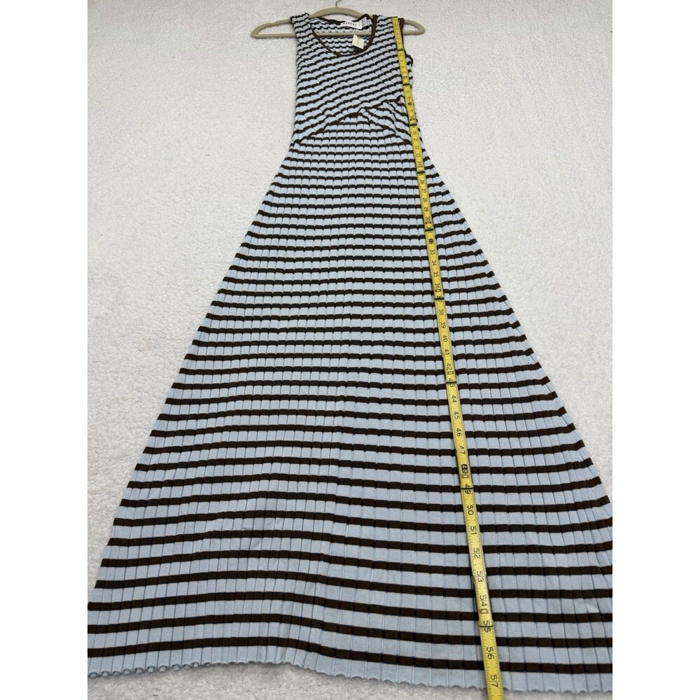 Anthropologie Sovere Maxi Dress Blue Solene Fitted Vacay Preppy Boho Medium NWT - Picture 7 of 12